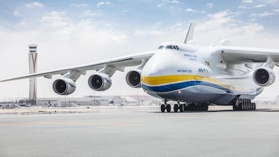 The plane is 84 metres long and weighs 175 tonnes without cargo or fuel.