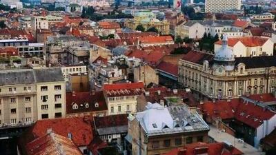 Looking out over the centre of Zagreb from the vantage point of Lotrscak Tower in the medieval area of Gradec. Lonely Planet Images