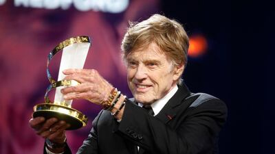 US actor and director Robert Redford receives a career tribute award during the 18th annual Marrakech International Film Festival, in Marrakech, Morocco. EPA