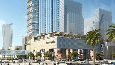 Rendering of Bloomingdales’s at Al Maryah Central, a 2.3 million-square-foot super-regional shopping centre located at the core of Al Maryah Island in Abu Dhabi. Courtesy Gulf Related