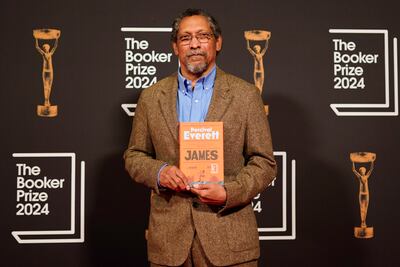 Percival Everett at the Booker Prize dinner. AP