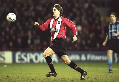 Gareth Taylor during his playing days with Sheffield United. Getty