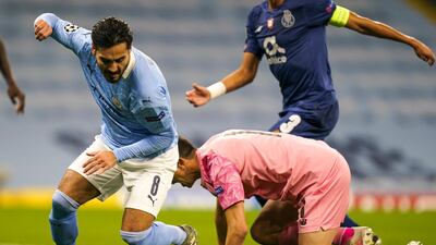 Ilkay Gundogan - 8: His tenacity led to the penalty for City's first and his last contribution before being substituted was a sumptuous free kick to give City the lead. EPA