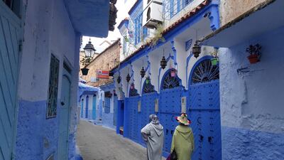 Chefchaouen, in the Moroccan Rif region. Moroccans have been complaining about rising prices. AFP