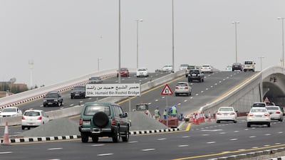 The Sheikh Humaid bin Rashid Bridge is expected to relieve the flow of traffic in Ajman. Jaime Puebla / The National