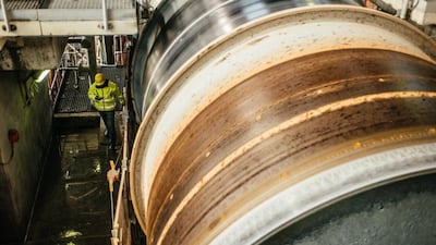 Diamond bearing rock ore, also known as kimberlite, passes through a processing machine to liberate diamonds at the Letseng diamond mine. Waldo Swiegers / Bloomberg