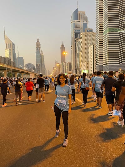 Janice Rodrigues finally participated in the Dubai Run after a two-year wait. Janice Rodrigues / The National