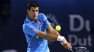 Novak Djokovic won in straight sets to start his Dubai campaign on Tuesday. Francois Nel / Getty Images