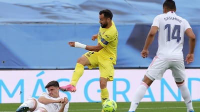 Mario Gaspar 6. Villarreal’s 30-year-old captain and right-back. Won his aerial battles. Dependable as ever. EPA