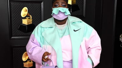 Rapper Chika brought some fun and a whole lot of colour in her sporty ensemble. AFP