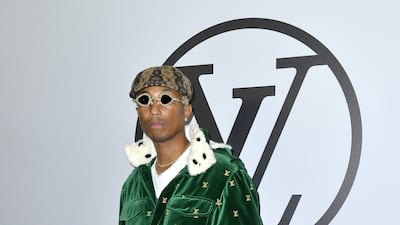 Pharrell Williams attends the Louis Vuitton show. Getty Images
