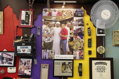 A picture of Sheikh Hamdan bin Mohammed, Crown Prince of Dubai, at Al Ustad Special Kabab in Bur Dubai. Pawan Singh / The National