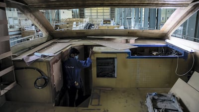 Nearly every element of each yacht is made in the UAE in Gulf Craft's boatyard, from the carbon fibre hull to the woodwork.