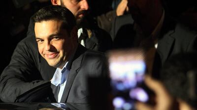 Alexis Tsipras, the presumptive new Greek prime minister, led his anti-austerity Syriza party to victory in the general election. Photo: Alexandros Vlachos / EPA