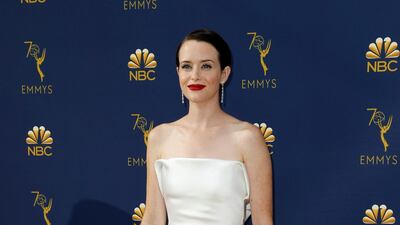 Claire Foy in Calvin Klein by appointment (the back of which bears a huge bow). Photo / Reuters