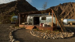 The property features 50 Airstream-style caravans. Photo: Caravan Hatta by Our Habitas