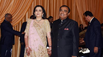 Nita and Mukesh Ambani. AFP