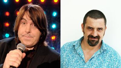 Left, Mick Ferry and David Hadingham. Courtesy of Laughter Factory