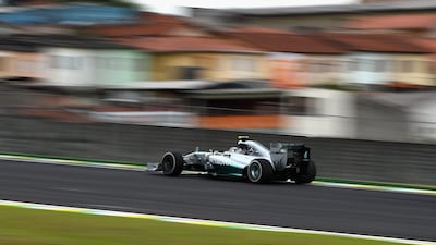 Nico Rosberg, above, nosed ahead of teammate Lewis Hamilton by 0.033 seconds in Sao Paulo, Brazil. Paul Gilham / Getty Images