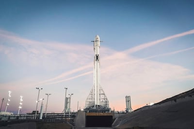 SpaceX Falcon 9 rocket before liftoff from Vandenberg Air Force Base in December. SpaceX