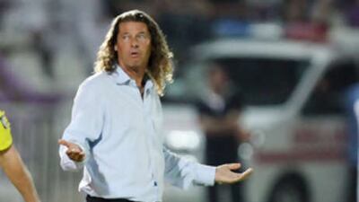 Bruno Metsu gestures during the UAE's game against Syria in April. He has quit his role as national team coach.