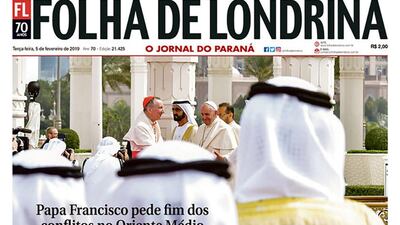 Folha de Londrina front page