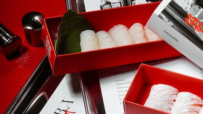 Japanese flavours shine in the restaurant's ninja scallops and salmon belly sashimi. Photo: Alba Street