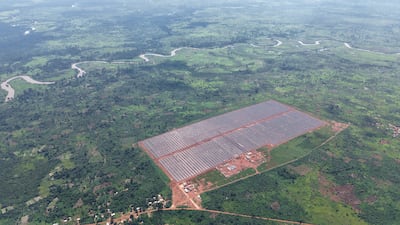 Global South Utilities' solar power plant in the Central African Republic in Sakai comprises more than 80,000 panels. Photo: GSU