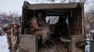 Ukrainian soldiers prepare to build defensive lines ahead of a possible advance of Russian forces in the Donetsk region. EPA