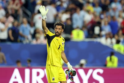 Cape Verde goalkeeper Vozinha salutes the crowd after his side’s draw with Spain. AFP