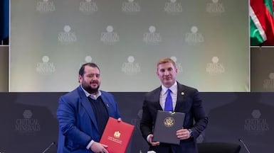 UAE Minister of Investment Mohamed Alsuwaidi and US Under Secretary Jacob Helberg. Photo: Wam