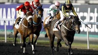 Krypton Factor charges to the wire to win the the Dubai Golden Shaheen at the Dubai World Cup.