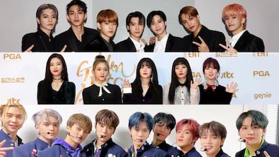 From top: Super M, Red Velvet and NCT 127 will perform online as part of SM Entertainment's free K-pop concert