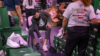 Shoppers hunt for bargains at the Coca Cola Arena in Dubai. The UAE's non-oil private sector reported resilient order books last month. Antonie Robertson/The National