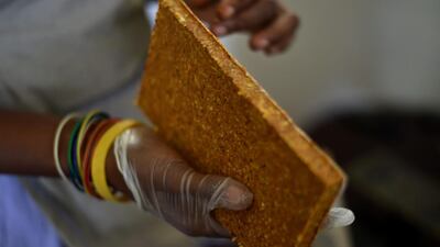 A recycled soap bar made by Anacaona.