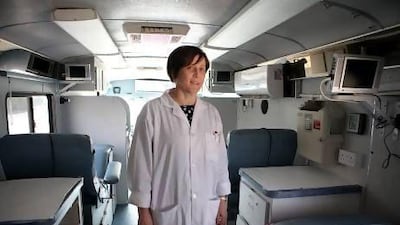 Dr Naima Qumeziane, Hematology Head at the Abu Dhabi Blood Bank, is leading the drive to get more blood due dropping stock levels. Delores Johnson / The National