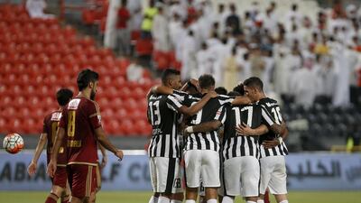 Al Jazira players shown during their Arabian Gulf League match against Al Wahda last month. Ravindranath K / The National / November 4, 2015