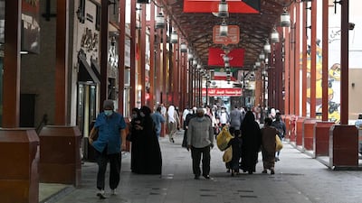 Shoppers throng Kuwait City's Souk Al Mubarakiya. Kuwaiti authorities have announced the indefinite closure of land and sea borders from 24 February, to curb Covid-19 infections. EPA