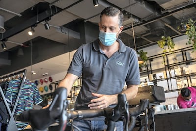 The process of building a custom bicycle at Pedal begins with a consultation with manager Edward Ross. Antonie Robertson/ The National