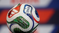 The Trionda match ball for 2026 Fifa World Cup. Reuters
