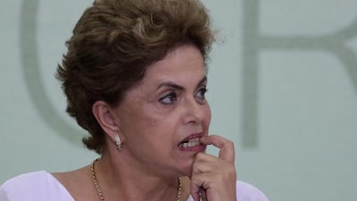 Brazilian president Dilma Rousseff faces impeachment proceedings before the country's parliament. Eraldo Peres / AP Photo
