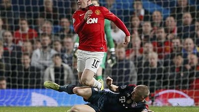 Wayne Rooney insists he did not dive to get Bastian Schweinsteiger into trouble. Now the striker may himself not be available for the second leg match against Bayern Munich. Stefan Wermuth / Reuters
