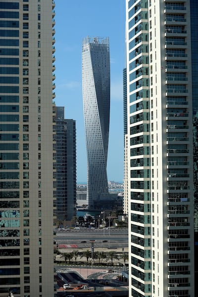 Alex Collins paid a deposit and two months rent, but only realised he had been scammed when he visited Cayan Tower to arrange a move-in notice. Chris Whiteoak / The National