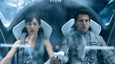Olga Kurylenko stars beside Tom Cruise in Oblivion. "I thought it was very beautifully described," she says of the film. "It was, in a way, rather innocent." Courtesy Universal Pictures