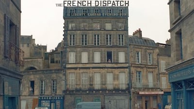 A typically Wes Anderson shot from 'The French Dispatch'