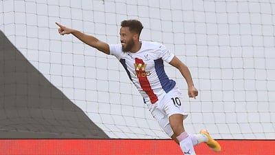 Crystal Palace midfielder Andros Townsend celebrates scoring the opener. AFP