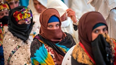 A formal wedding ceremony, too, takes place during the annual Engagement Moussem festival, typically by signing a marital contract followed by individual family ceremonies later in the year. Photo: Fadel Senna / AFP