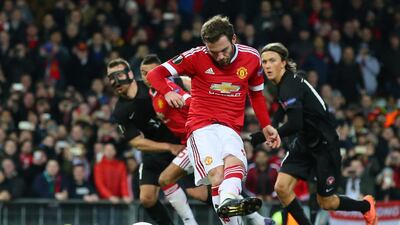 United's Juan Mata misses a penalty with the score at 1-1. Getty