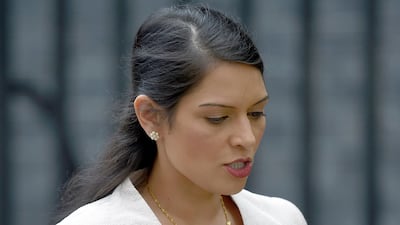 Priti Patel, leaves after a cabinet meeting in Downing Street in central London last year. Reuters