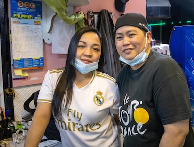 Saleswoman Vhans, right, has worked at Al Yousuf Centre for six years. Photo: Larayb Abrar